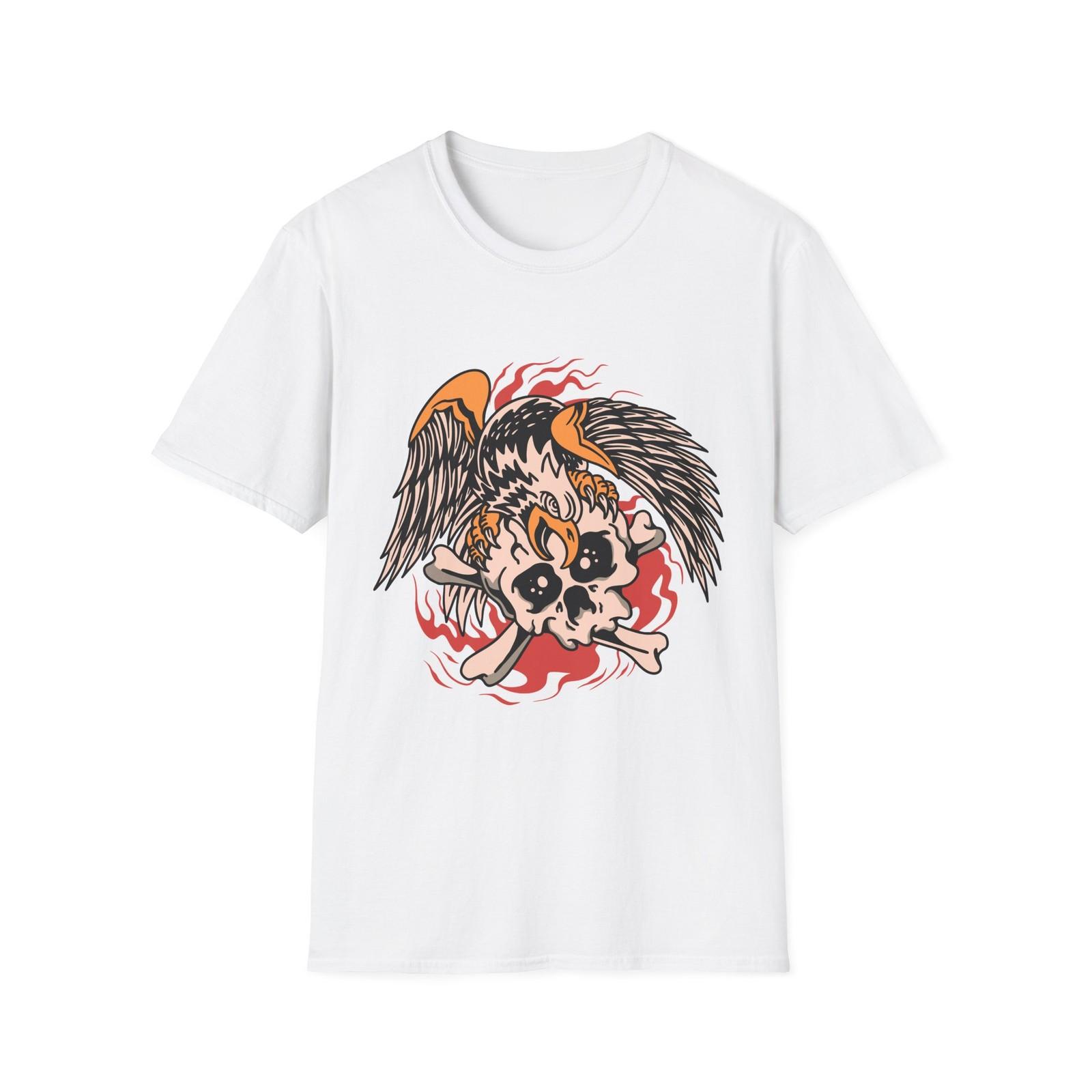 

Vintage Skull and Wings Unisex T-Shirt, Graphic Tee, Casual Wear, 5XL різнокольоровий