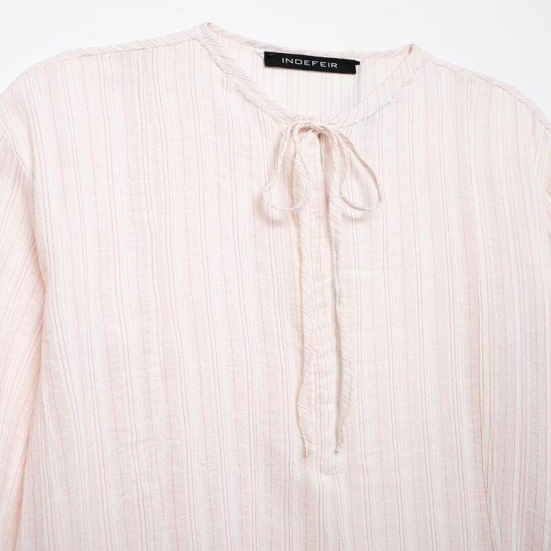 Fashion Style 2024 New Fall Women's Clothing Loose All-Matching Striped Long Dress Dress 8184700