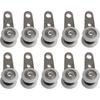 Set of 10 Rollers for Bay Windows or Sliding Doors - Metal and Plastic - 4.0 X 1.9 cm-Good