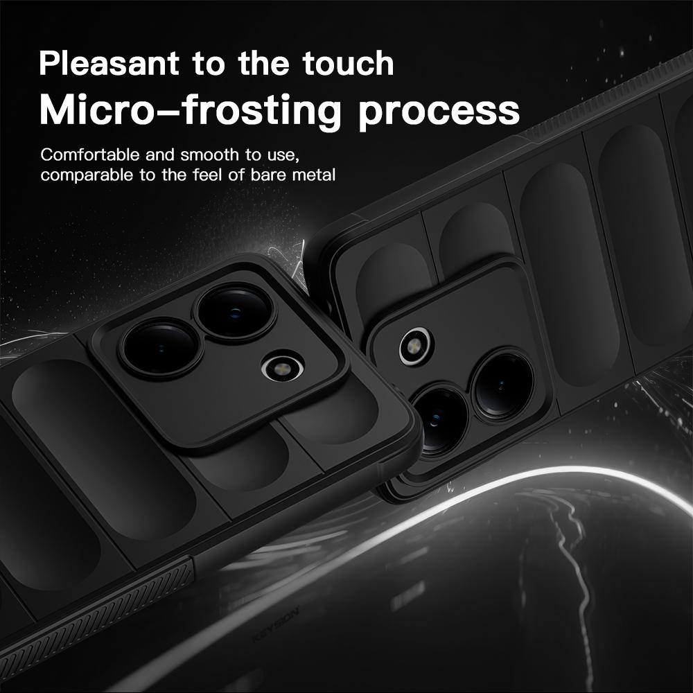 KEYSION Shockproof Matte Phone Case for Xiaomi POCO M7 Pro 5G Anti-skid Soft Silicone Phone Back Cover for Xiaomi POCO M7 Pro 5G