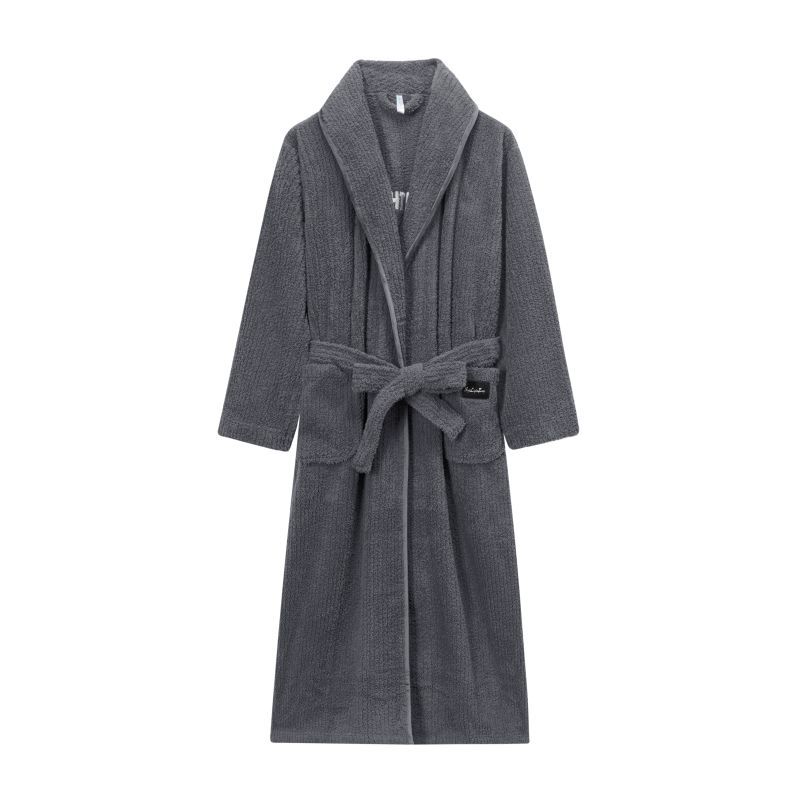 Nightgown Women'S Autumn And Winter Coral Fleece Men'S Bathrobe Couple Pajama Set Extended Yukata Thickened Winter