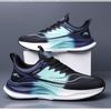 Men's Gradient Running Shoes Breathable Lace-Up Cushioned Sole Sports Sneakers