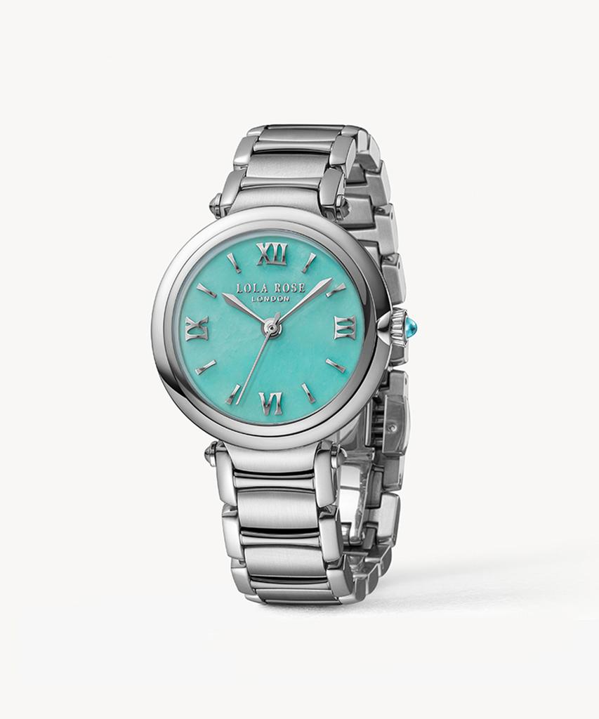 Lollalojeu Arch Bridge Amazonite Silver Women'S Metal Watch