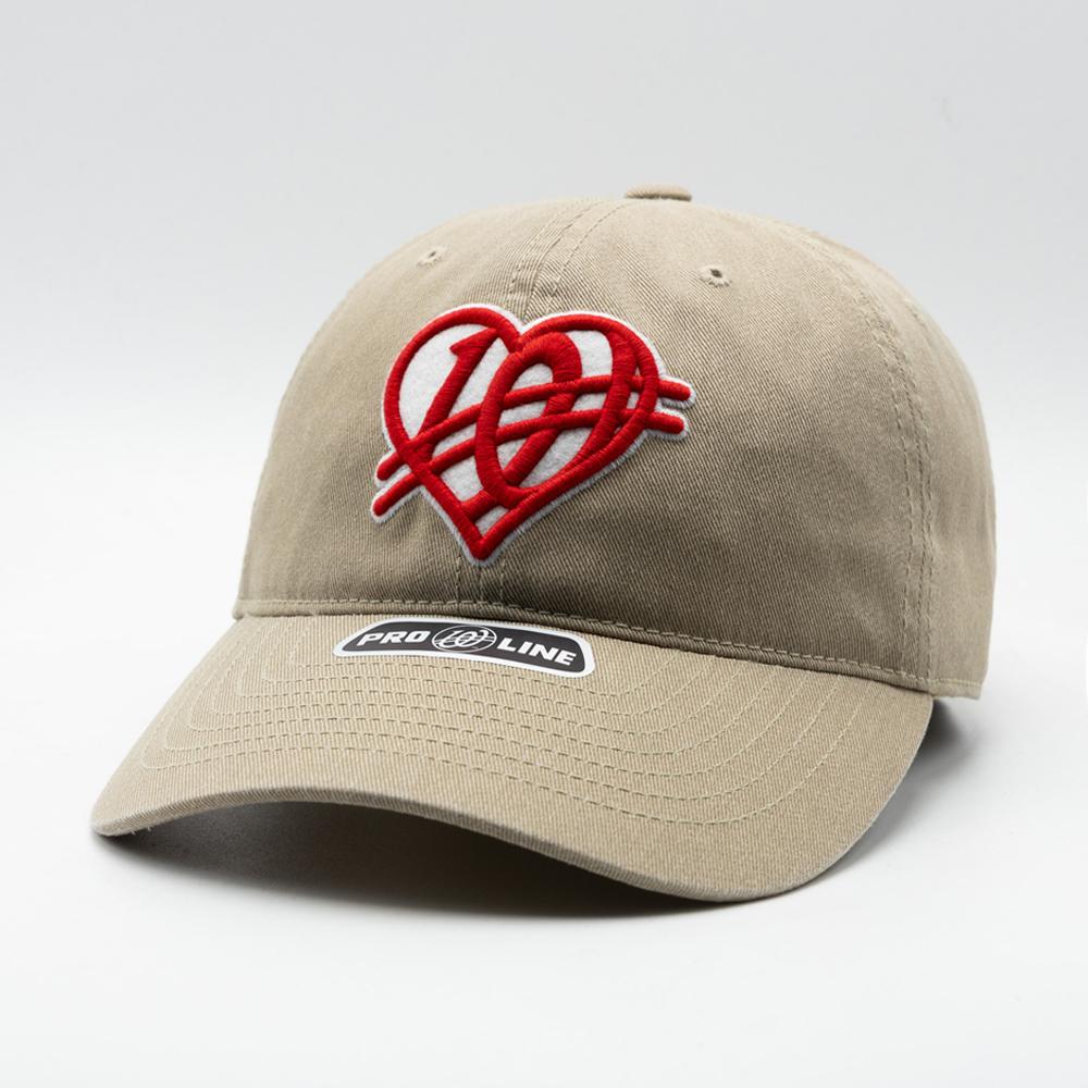 Wieoldeuwoldeu Heart Logo Pigment Ball Cap Beige