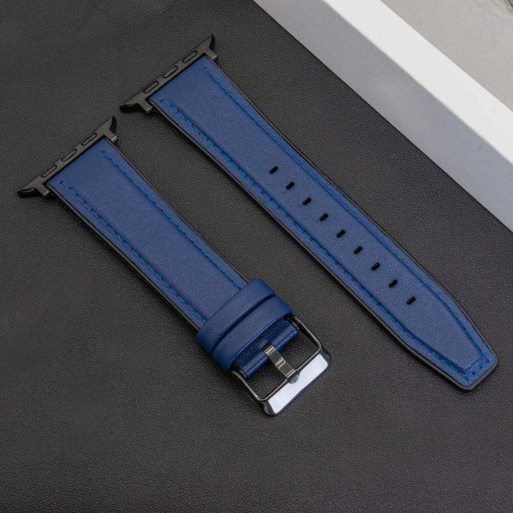 Leather Strap for Apple Watch Band Ultra 2 49mm 46mm 44mm 45mm 42mm 41mm 40mm Bracelet for Iwatch Series 10 9 8 7 6 5 4 Correas