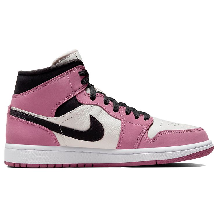 Air Jordan 1 Mid SE Berry Pink Women Sneakers White Light-Mulberry Light-Bone DC7267-500