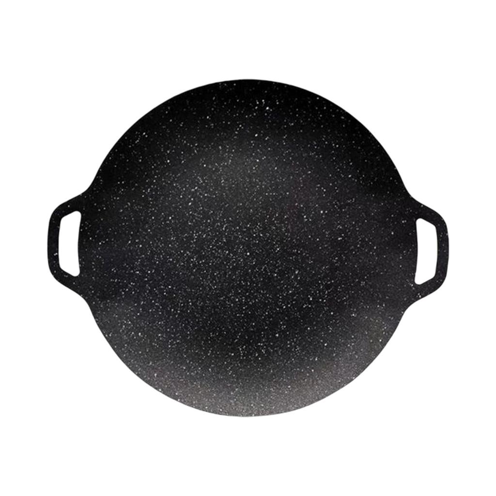 Korean BBQ Grill Pan Cooking Meat Steak Non- Coating Round Frying Roasting for Outdoor