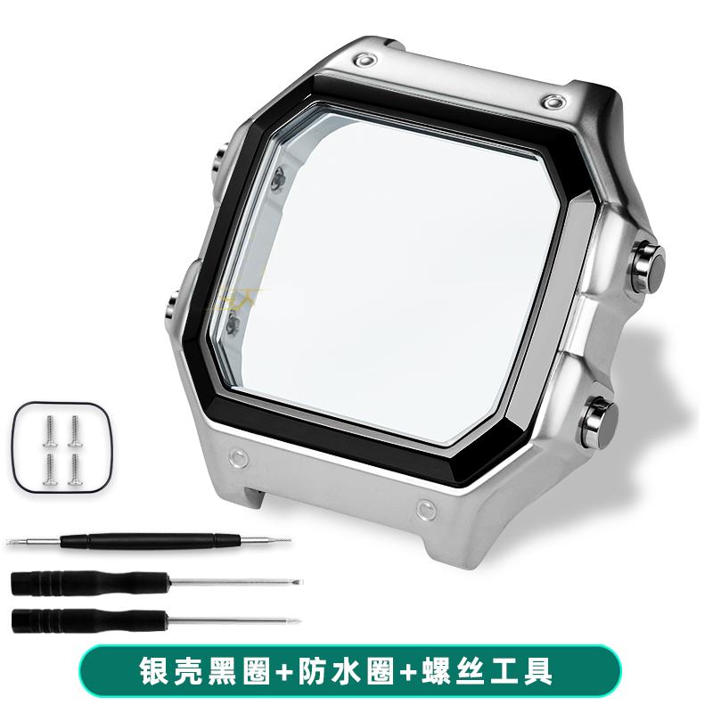 For Casio 3299 AE-1200WH Watch Case Modified AE1200 304 Stainless Steel Watch Case Metal Shell with Waterproof Ring Bezel Glass