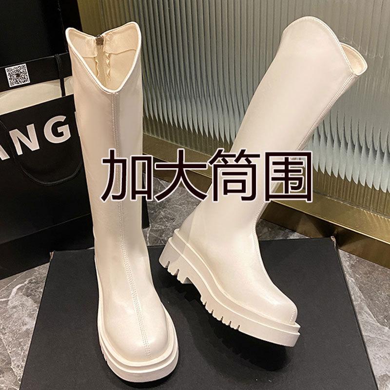 Martin Stiefel Damenstiefel 2025 Herbst und Winter neu Samt mittelhohe Stiefel Ritterstiefel kleine super angesagte Stiefel