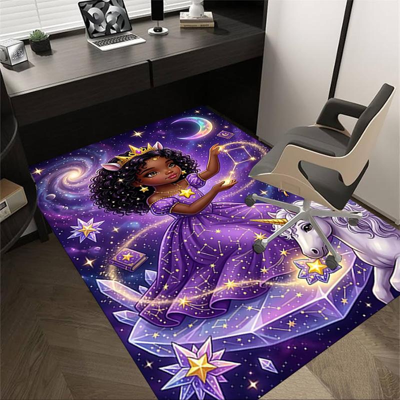 1PC Princess Unicorn Non-Slip Floor carpet, Office, family, bedroom, Studio - Large Area Rug,  Decorative Mat, Longlasting Material-C0409 60cm by 90cm