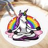 Children's Cartoon Cute Unicorn Animals Area Rug Round Carpets Rugs for Living Room,Kids Play Crawling Soft Non-slip Floor Mats