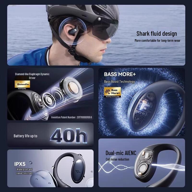 1MORE S51 Open-Ear Sport Bluetooth Headphones
