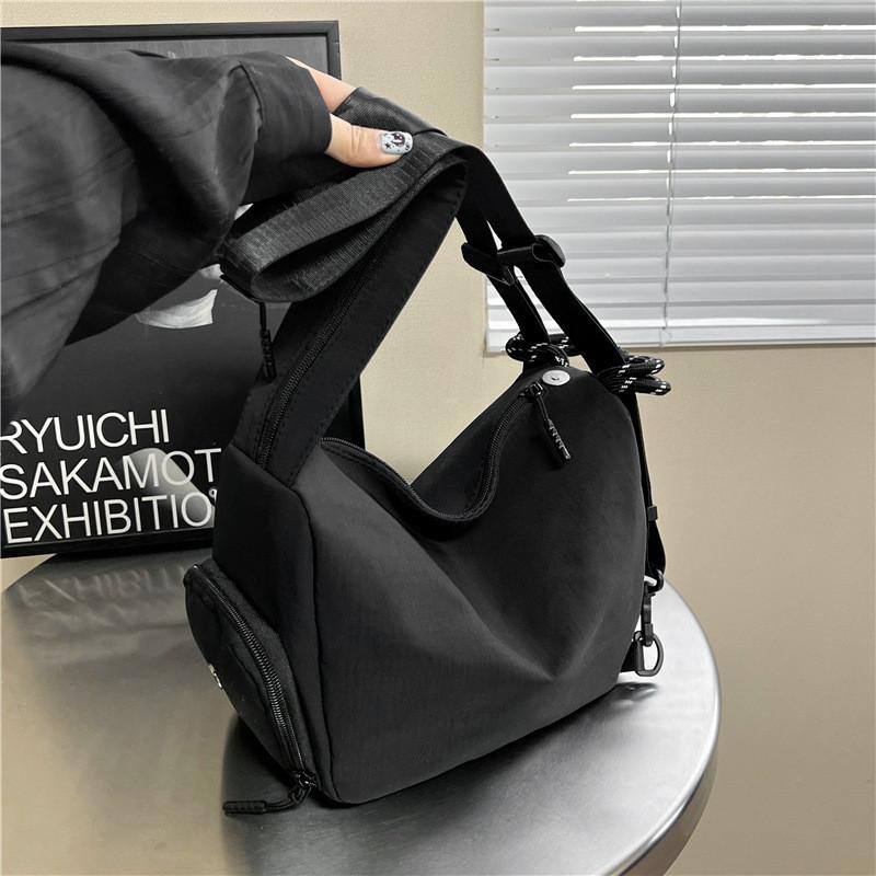 Nylon Convertible Backpack With Zipper Closure For Casual Travel And Daily Use