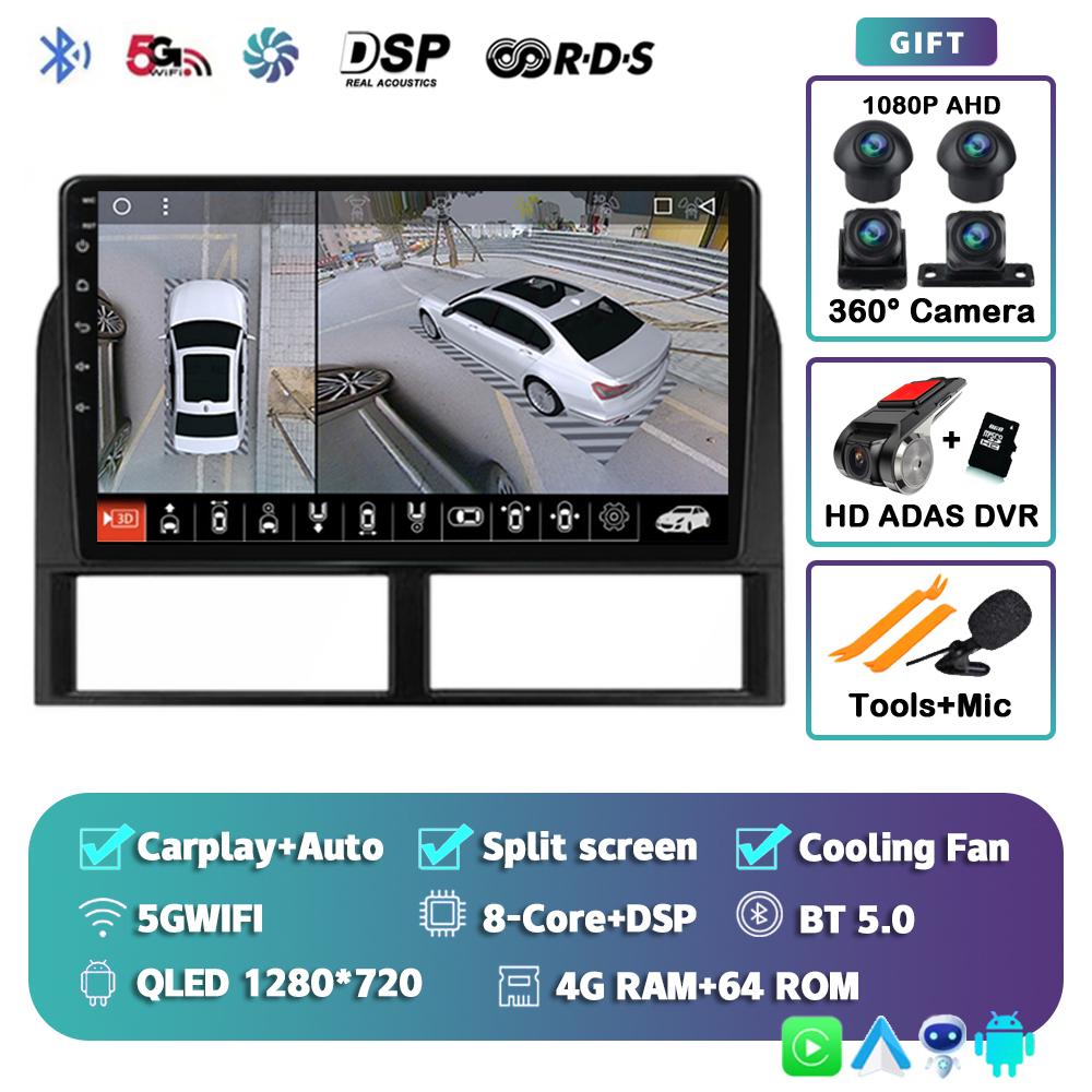 Android 14 Carplay For Jeep Grand Cherokee II WJ 1998-2004 Car Radio Navigation GPS Video Multimedia Player Autoradio Wifi+4G BT