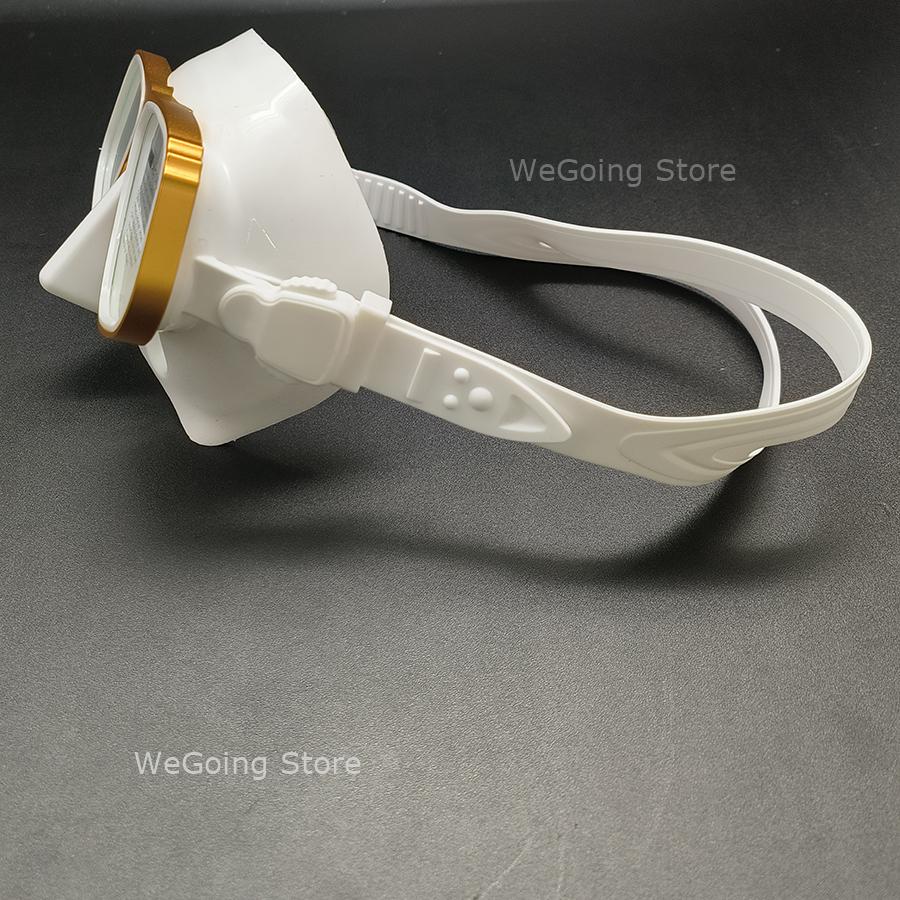 Top Level Aluminium Free Diving Goggles Mask Alloy Small Volume Snorkeling Mask Diving Glasses Pack In Black Box Lightweight Design