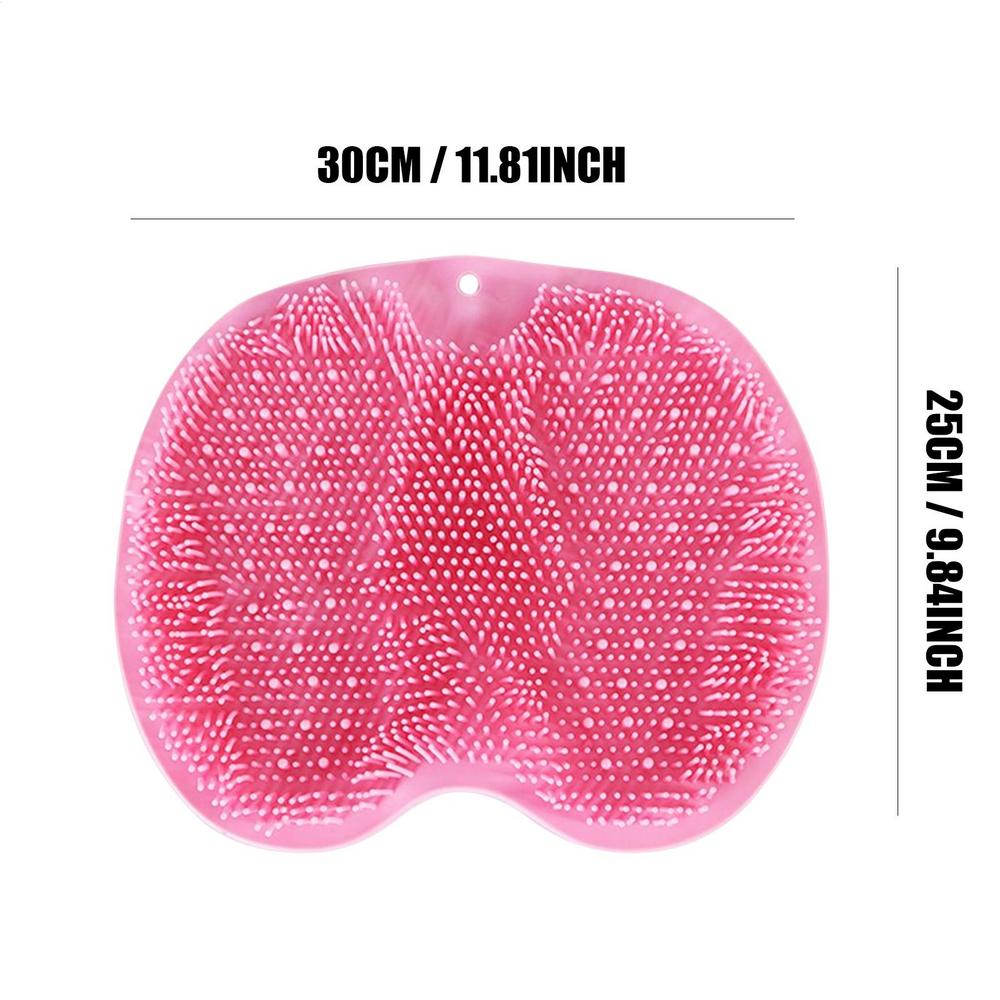 

Силиконовая щетка для массажа спины, нескользящая подушечка для мытья ног, массажный коврик для душа с присоской, массажная подушечка для ванны, отшелушивающая щетка для ног