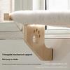 Wooden cat hammock hanging nest hanging bed on the window hanging balcony hanging cat nest by the bed basking in the sun plush pet bed