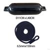 Boat Fenders Inflatable Marine 4"x16" with 1.5M Rope Anchor Buoy Waterproof Mooring