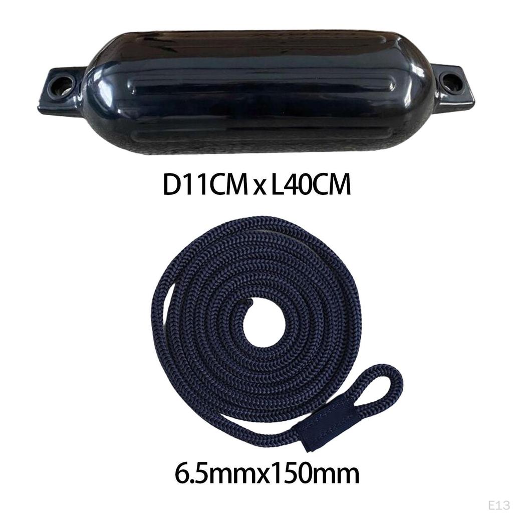 Boat Fenders Inflatable Marine 4"x16" with 1.5M Rope Anchor Buoy Waterproof Mooring