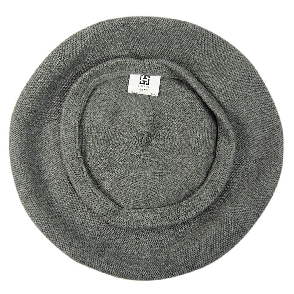 JIRROUZ Cotton Beret for and Babies 3 Summer Colorful Simple Knit Hat for Men and Size Adults, Kids, (20 Colors, Sizes) Women, Unisex, Charcoal/Baby
