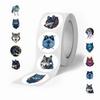 500 Stickers/roll Cartoon Wolf Animal Roll Tape Refrigerator Skateboard Cabinet Cup Mobile Phone Hand Tent Tape