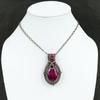 Faceted Kashmir Ruby Pendant Copper Wire Wrapped Pendant Handmade Copper Jewelry Gift For Her Wire Wrap Gemstone Pendant Birthstone Pendant