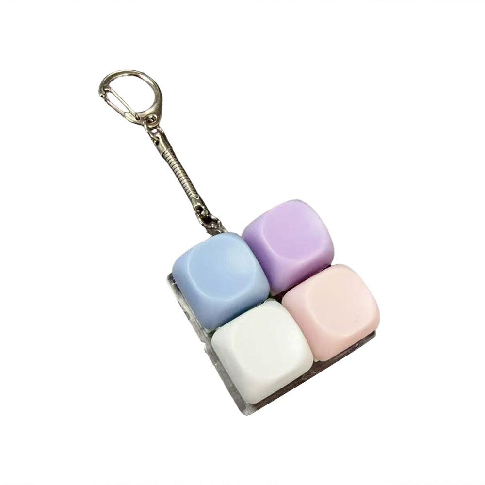 Tastenkappen Fidget Schlüsselanhänger 4 Tasten Clicker Spielzeug Anhänger Entspannende Finger Tastaturkappe für Erwachsene & Kinder