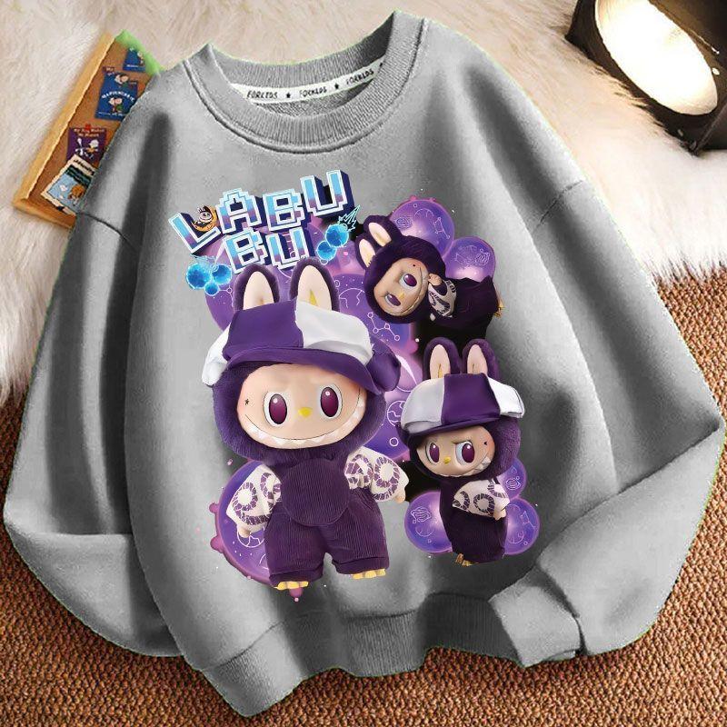 Children's Round-neck Hoodies, Cute Long-sleeved Hoodies for Boys and Girls In Spring and Autumn