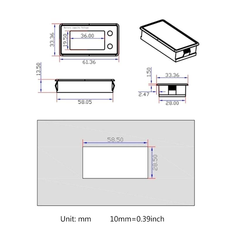 DC 12V 24V 48V Lead Acid Lithium Battery Capacity Indicator Car Motorcycle Digital Voltmeter Voltage Tester Meter To
