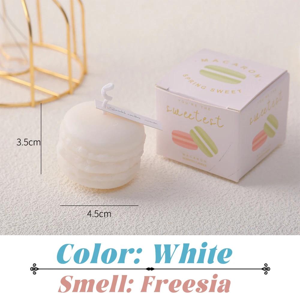 Scented Candles Macaron Shaped Aromatherapy Handmade Soy Candle Long Lasting Scent for Home Decor Air Freshener Birthday Gifts
