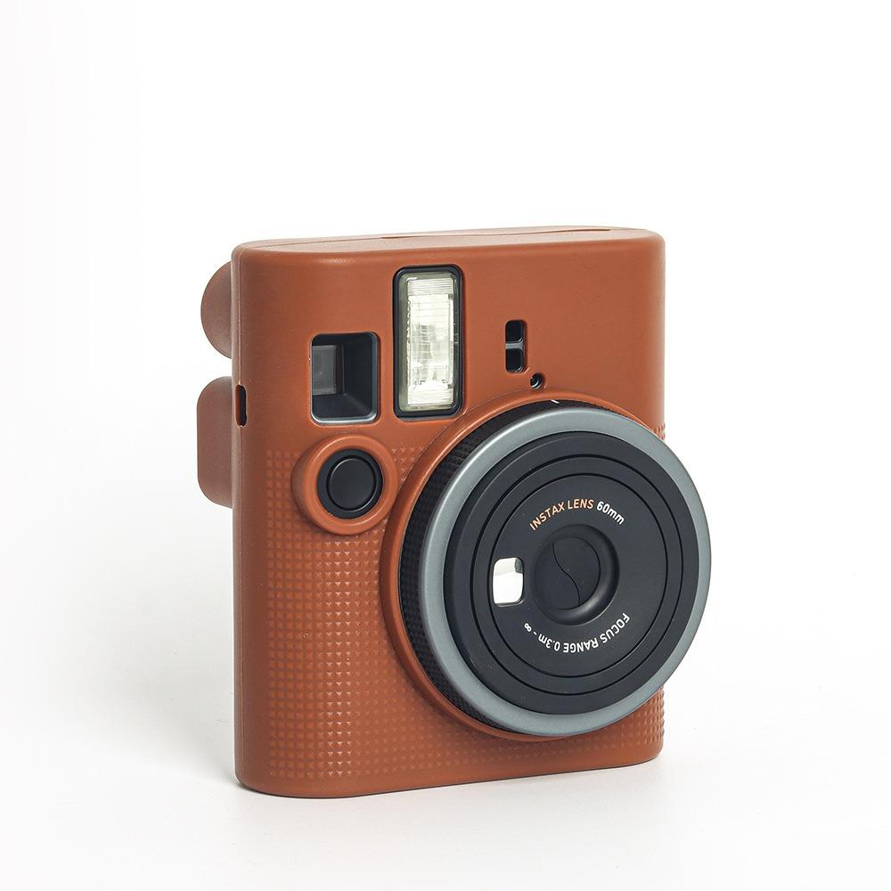 

Solid Color Silicone Protective Cover for Fujifilm Instax Mini 41 Instant Camera Case Accessories Soft Shell Protector коричневий