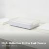 Rectangular Synthetic Storage Box Secure with Latch Sturdy for Desk