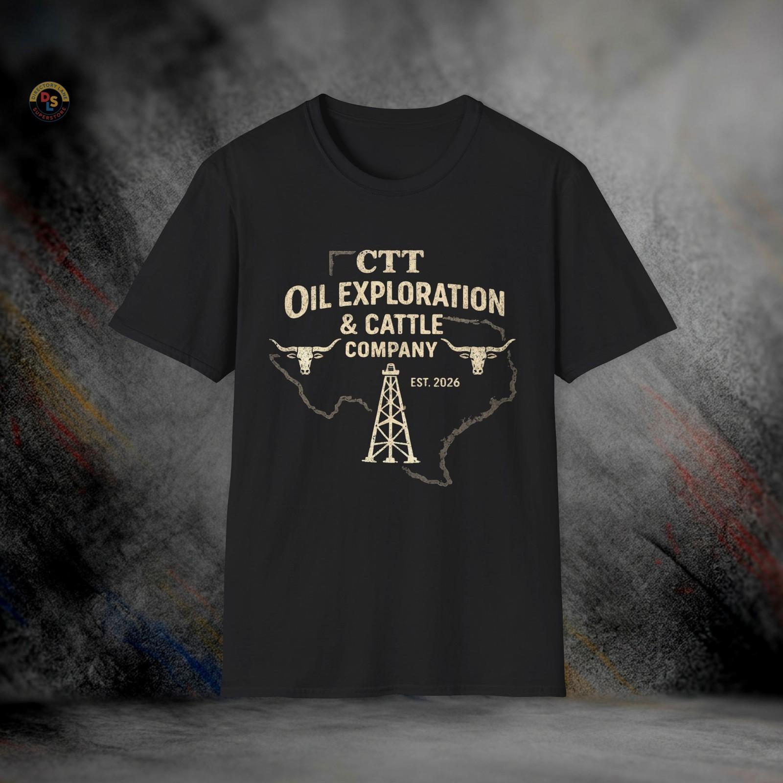 CTT Oil & Cattle Company Vintage Landman T-Shirt | Softstyle Tee XL
