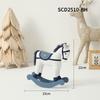 Mittelmeer Blau & Weiß Weihnachtsmütze Figuren Ornamente und Puppen