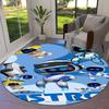 ASTRO BOT Round Area Rug,Carpet Rug for Living Room Bedroom Sofa Playroom Decor,Non-slip Floor Mat