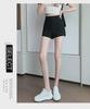 Summer 2023 Women's Black Suit Shorts with Anti-Exposure Safety Design