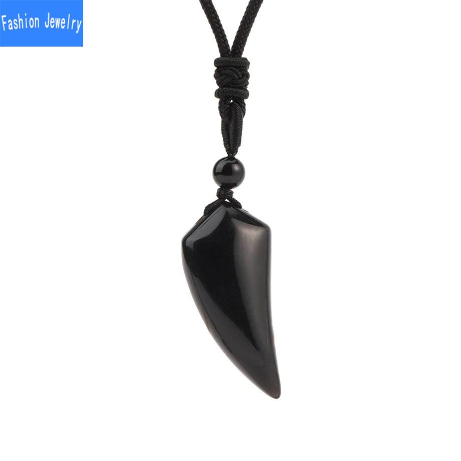 Collar con colgante minimalista bohemio hecho a mano de amatista diente de lobo - Talismán protector de cristal natural con cordón trenzado para hombres y mujeres