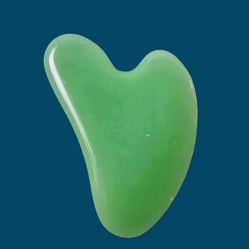 Heart-Shaped Rose Quartz Dual Roller & Massage Board Set - Non-Jade White Facial Tool