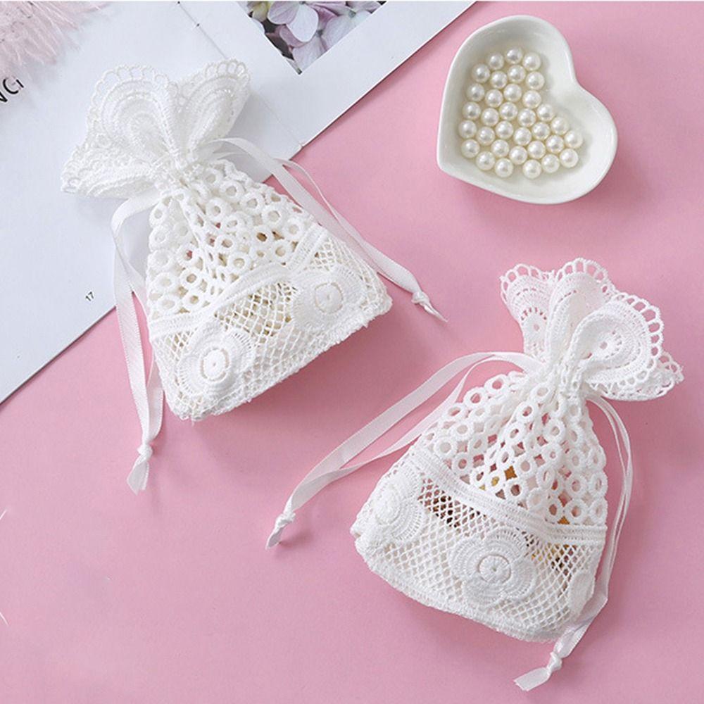 Gauze Gift Bag Festival Favor Storage Bag Reusable Lace Sachet  Party Supply