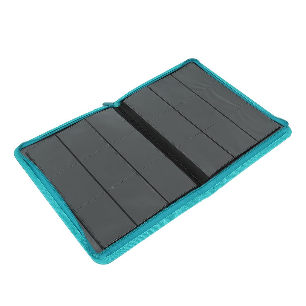 9 Pockets Card Binder Zipper Fully Enclosed PU 360 Side Loading Pocket Trading Card Album Folder for Card Collection
