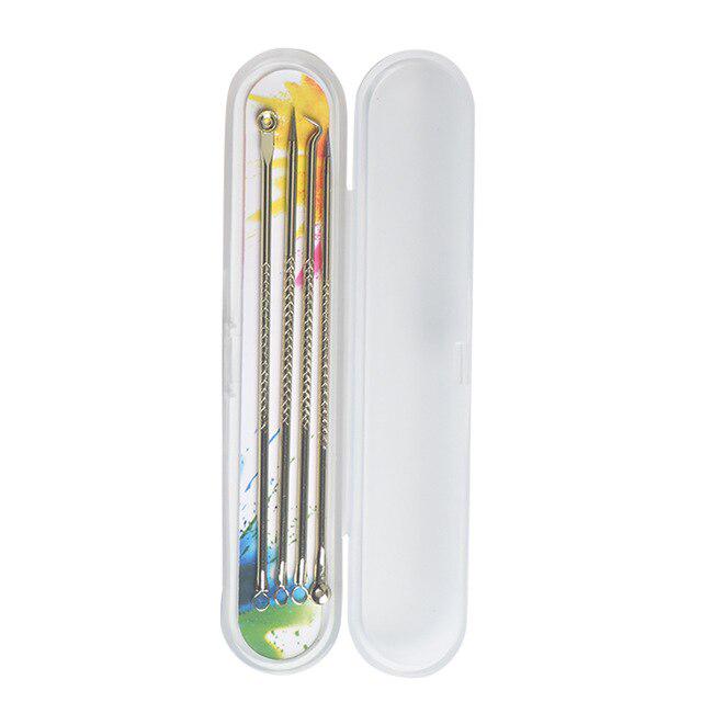 

4PCS Blackhead Comedone Acne Pimple Needles Blackhead Remover Tool Vacum for Face Skin Care Tool Facial Black Spot Pore Cleaner золотий