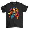 Lion Paint Drip Design T-Shirt Mens Womens Tees Top - Wild and Stylish! Funny T-Shirt Mens Womens Tees Top, Unisex Printed
