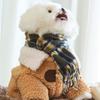 [Pet] Check Pattern Scarf Navy