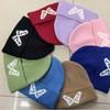 New butterfly knitted hat children's autumn and winter outdoor loose face small big head circumference warm ear protection wool cold hat