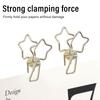 100Pcs Star   Clips Hollow Out Cartoon   Strong Clamping Sturdy Small Paper Clips for Documents Clothes Papers
