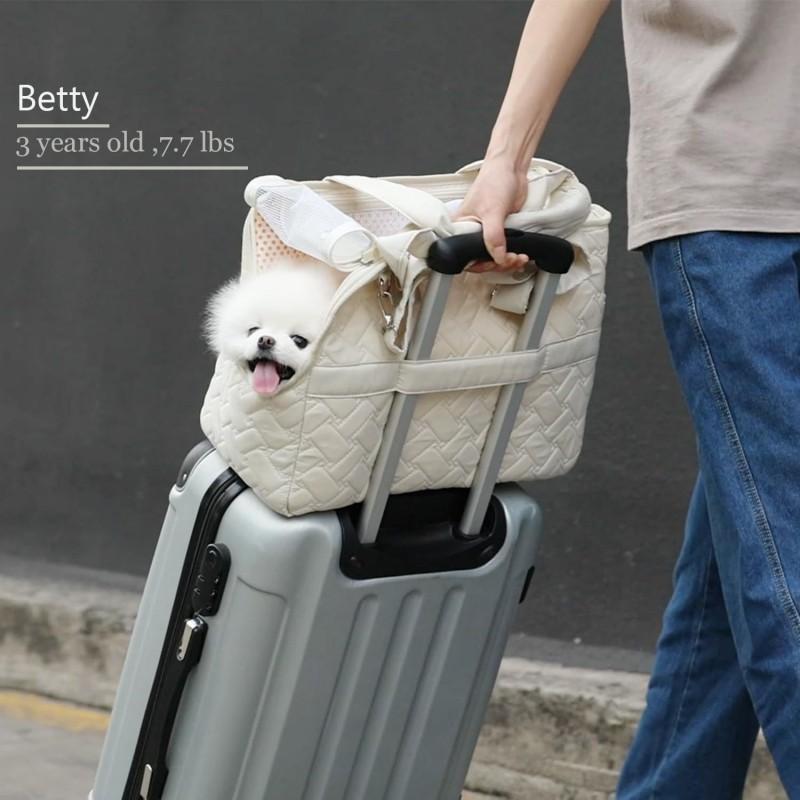 Portable Pet Carrier Bag Cats Small Dogs - Adjustable Shoulder Strap Breathable Mesh Travel-Friendly Outdoor Use
