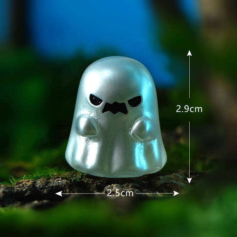 Halloween Series Micro-landscape Crystal Ball Accessories Transparent Ghost Pumpkin Resin Small Ornaments