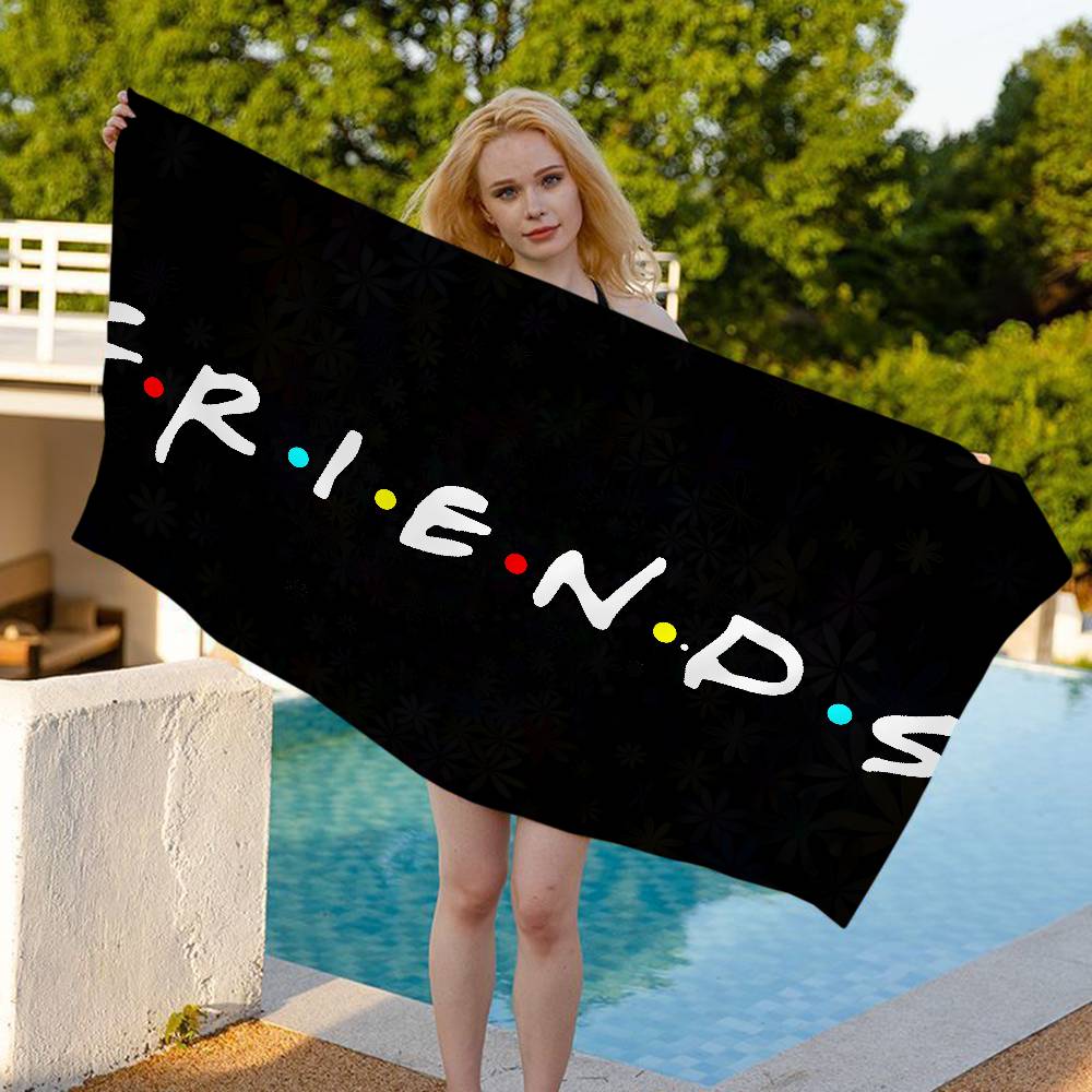 Hot Sale Friends TV Show Microfiber Blanket Quick Drying Beach Towels Oversized Printing Super Absorbent Pool Towel Blanket