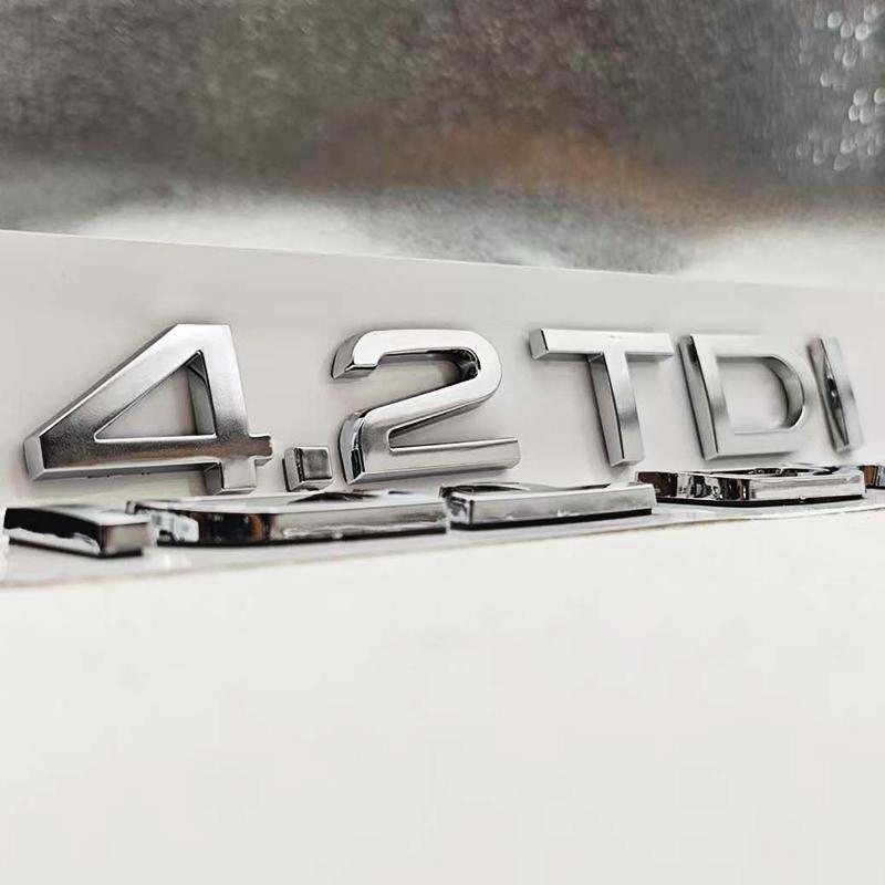 3D ABS Car Letters Logo 3.0TDI 4.2TDI Trunk Badge Sticker Emblem For 4HGFC A4 S4 RS4 A5 S5 RS5 A6 S6 RS6 A7 S7 RS7 Q7 Q8 SQ7 SQ8