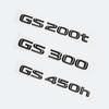 Pro Lexus GS200t GS250 GS300 GS350 GS430 GS460 GS450h HYBRID Logo zadního kufru Lesklá černá Znak ABS Dopis o modernizaci